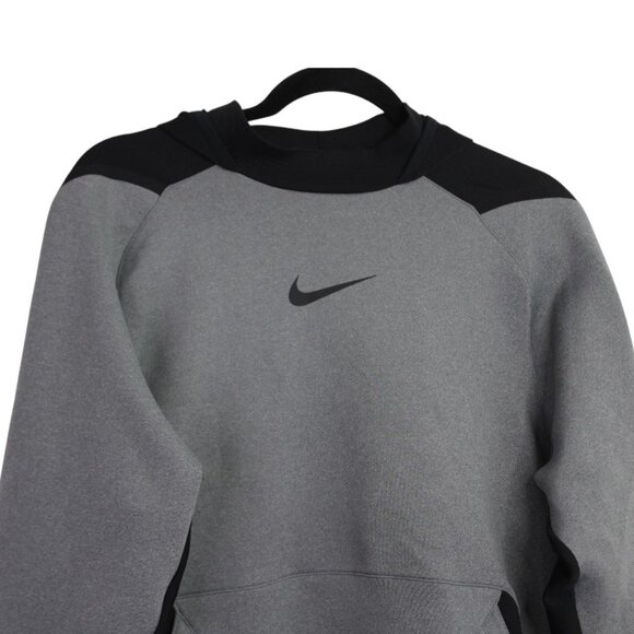 NIKE DRI- FIT Black and Gray Performance Hoodie Size Small - Picture 2 of 8